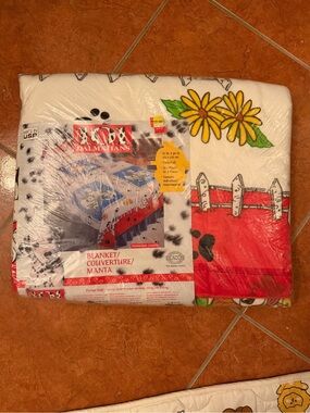 Vintage Disney 101 Dalmations 72X90 Blanket New in bag